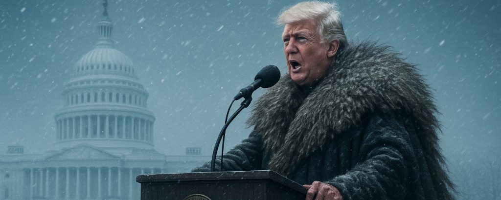 נשיא ארה"ב בסופת שלגים